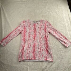 Pink and White‎ Snake Print Sweater